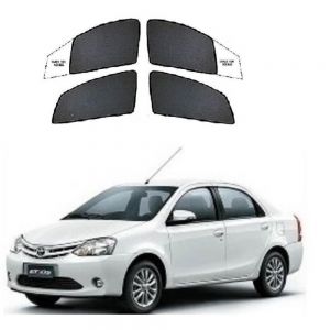 Premium  Fix type SunShade Curtain For Etios  - Black